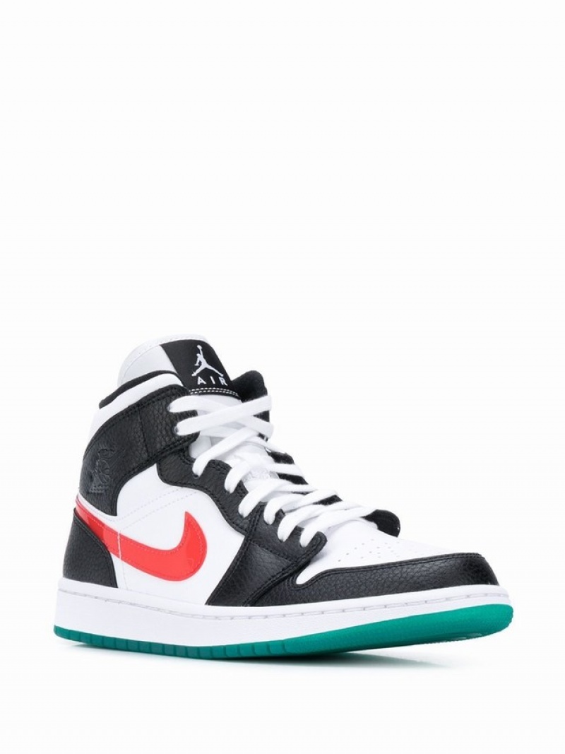 Nike Mid “Alternate Swooshes” Women's Air Jordan 1 White / Black | NSHTXOU-38