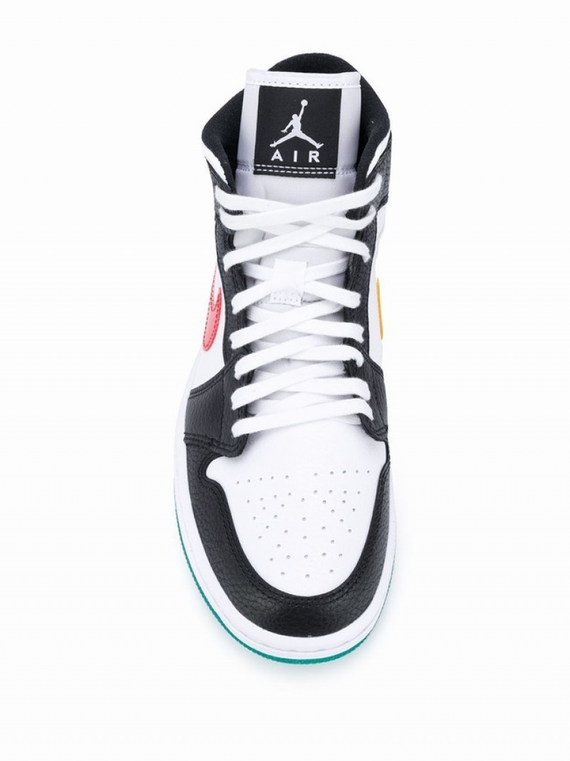 Nike Mid “Alternate Swooshes” Women's Air Jordan 1 White / Black | NSHTXOU-38