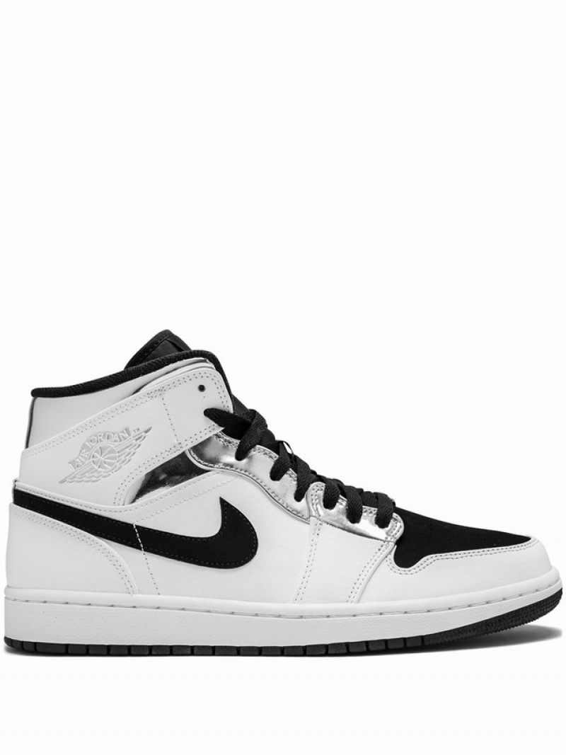 Nike Mid Alternate Think 16 Men\'s Air Jordan 1 White / Black | JLIWVCF-18