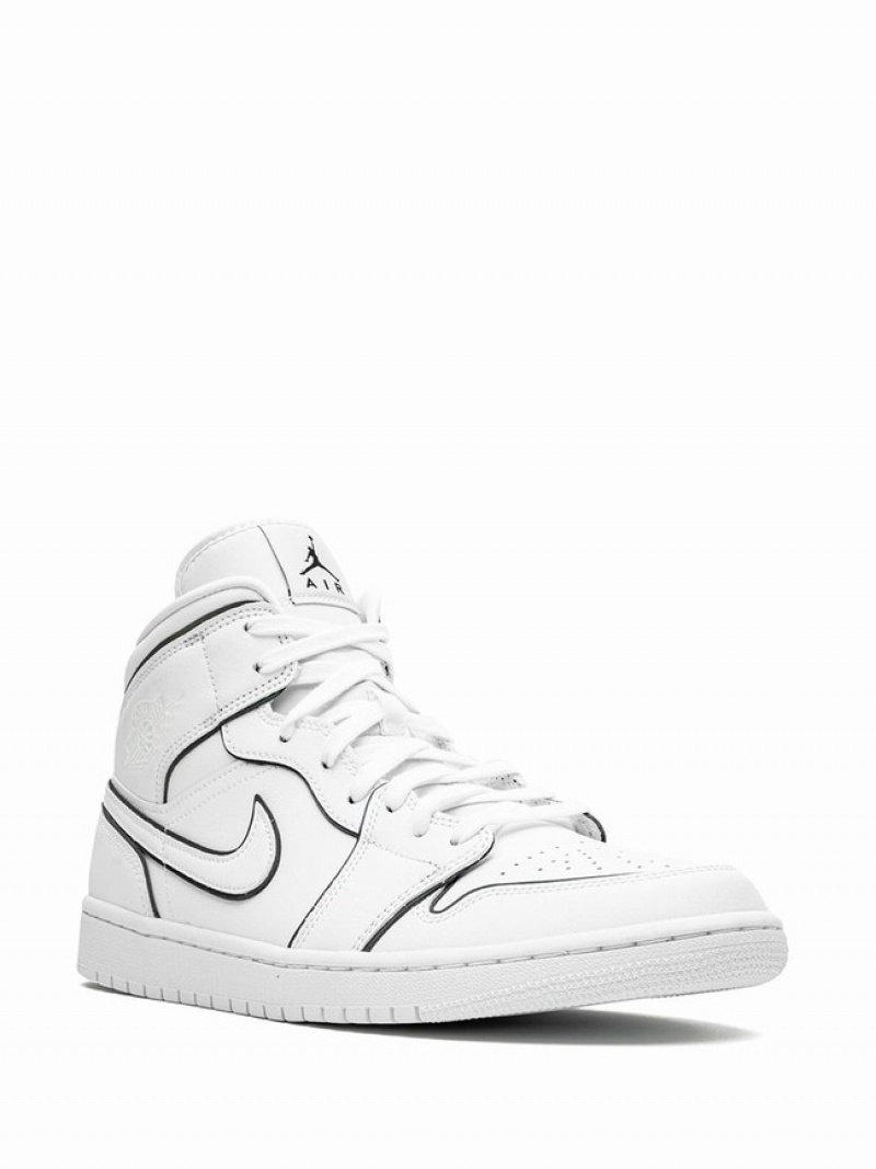 Nike Mid Iridescent Outline Women's Air Jordan 1 White | KNYTCVO-12