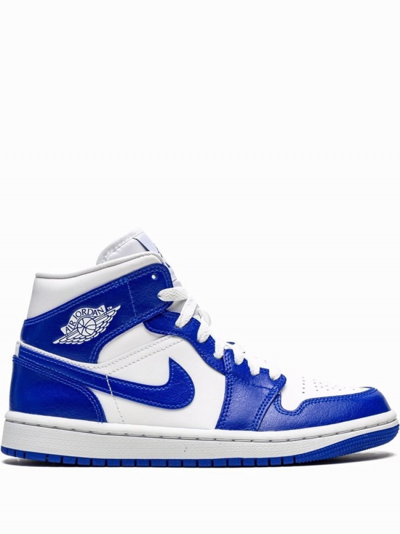 Nike Mid Kentucky Women\'s Air Jordan 1 Blue / White | KNHOYUT-21