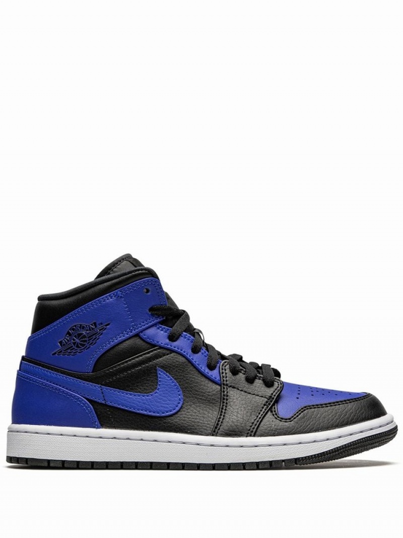 Nike Mid Men\'s Air Jordan 1 Blue / Black | XFBSQOK-03