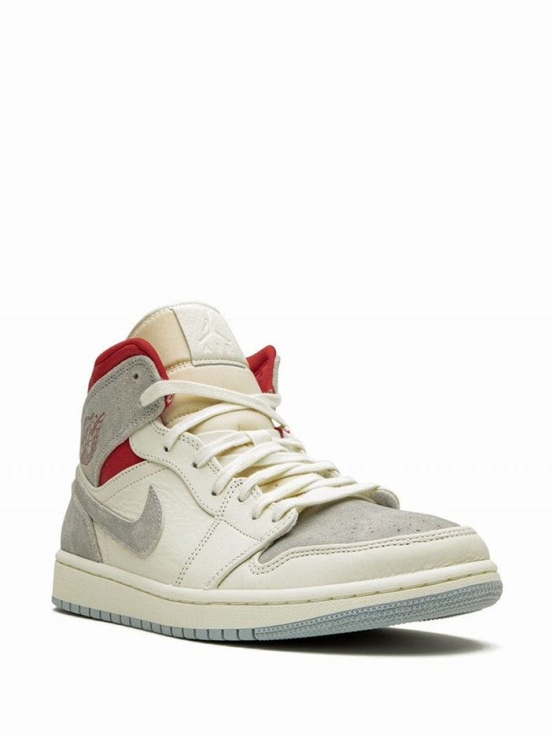 Nike Mid PRMtuff 20th Anniversary Men's Air Jordan 1 White | KZPMCDU-53