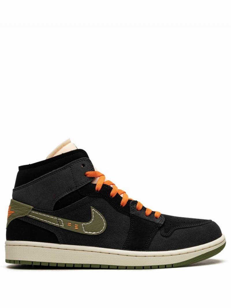 Nike Mid SE Craft Anthracite Men\'s Air Jordan 1 Black | TRAYSIN-90