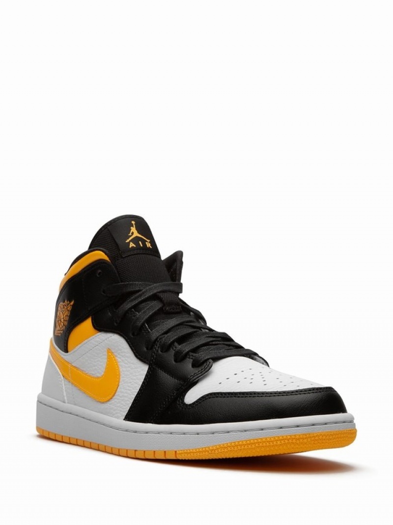 Nike Mid SE Laser/Black Women's Air Jordan 1 Orange / Black | LZDRPMV-21