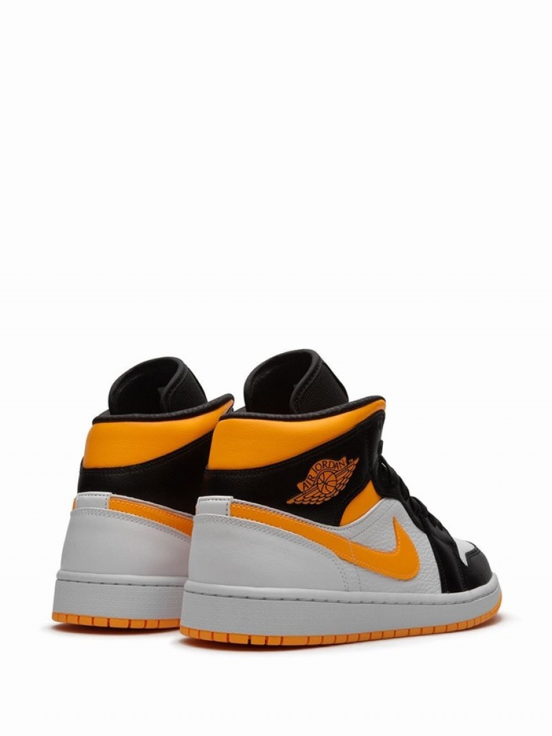 Nike Mid SE Laser/Black Women's Air Jordan 1 Orange / Black | LZDRPMV-21