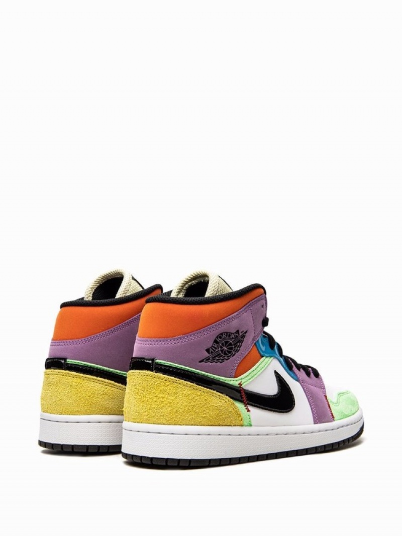 Nike Mid SE Lightbulb Women's Air Jordan 1 White / Black | MAWZFID-02