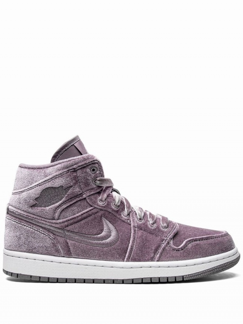 Nike Mid SE Purple Velvet Women\'s Air Jordan 1 Purple | QXRBMDG-80