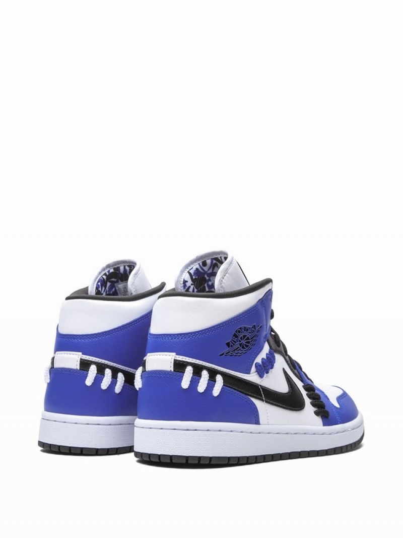 Nike Mid Sisterhood - Game Royal Women's Air Jordan 1 Blue | XCRZUFB-54