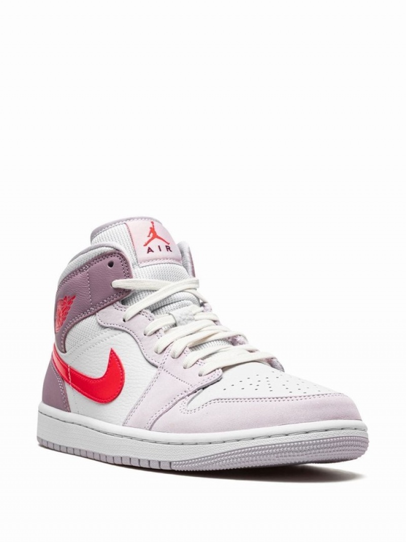 Nike Mid Valentine’s Day 2022 Women's Air Jordan 1 White / Pink | APIKEBL-53