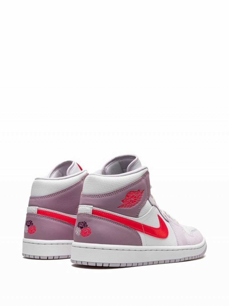 Nike Mid Valentine’s Day 2022 Women's Air Jordan 1 White / Pink | APIKEBL-53