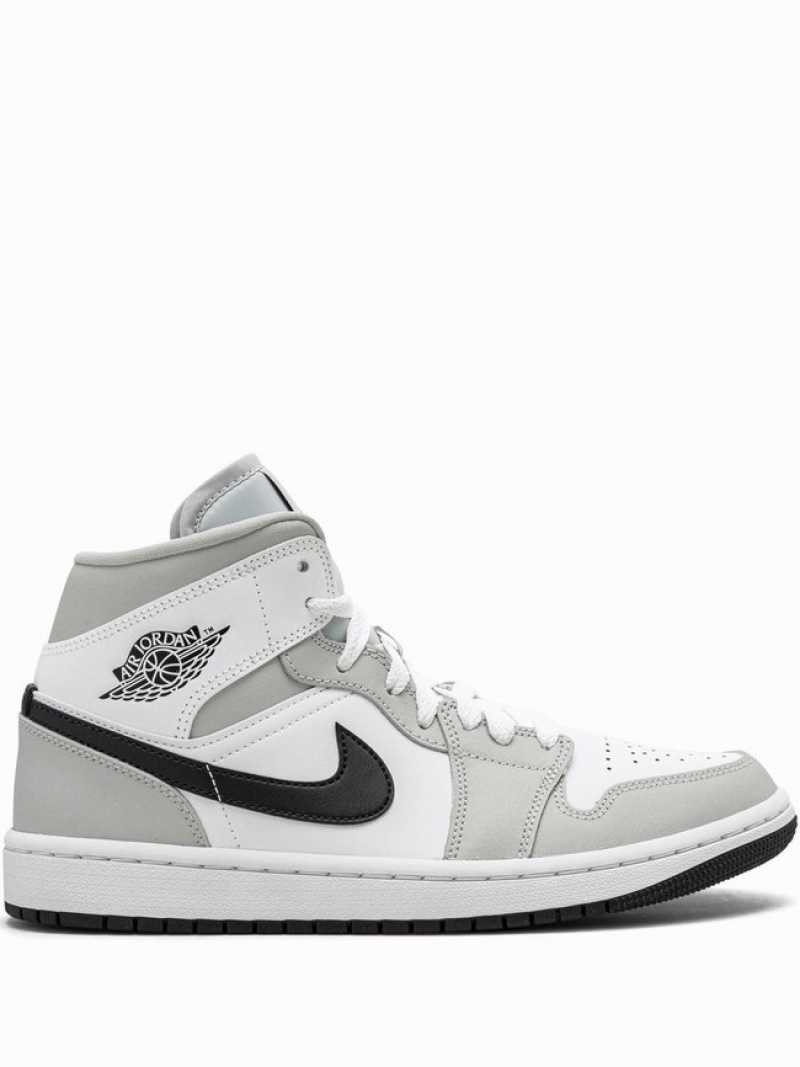 Nike Mid Women\'s Air Jordan 1 Grey / White / Black | TCVFUGO-49