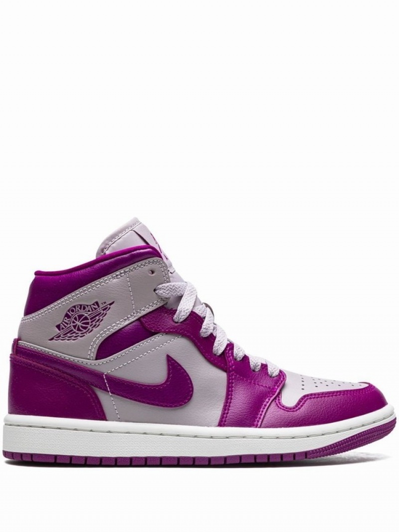 Nike Mid Women\'s Air Jordan 1 Purple / Grey | VGQODJP-17