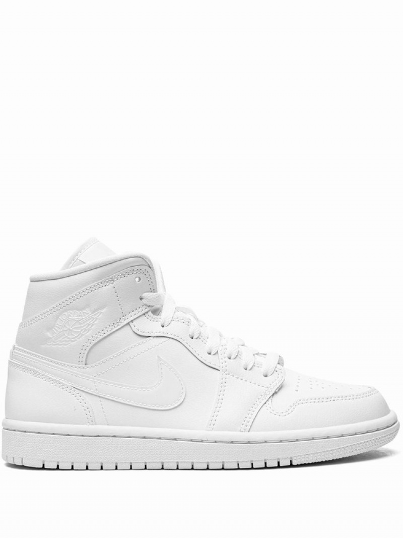 Nike Mid Women\'s Air Jordan 1 White | QWFCSLV-38