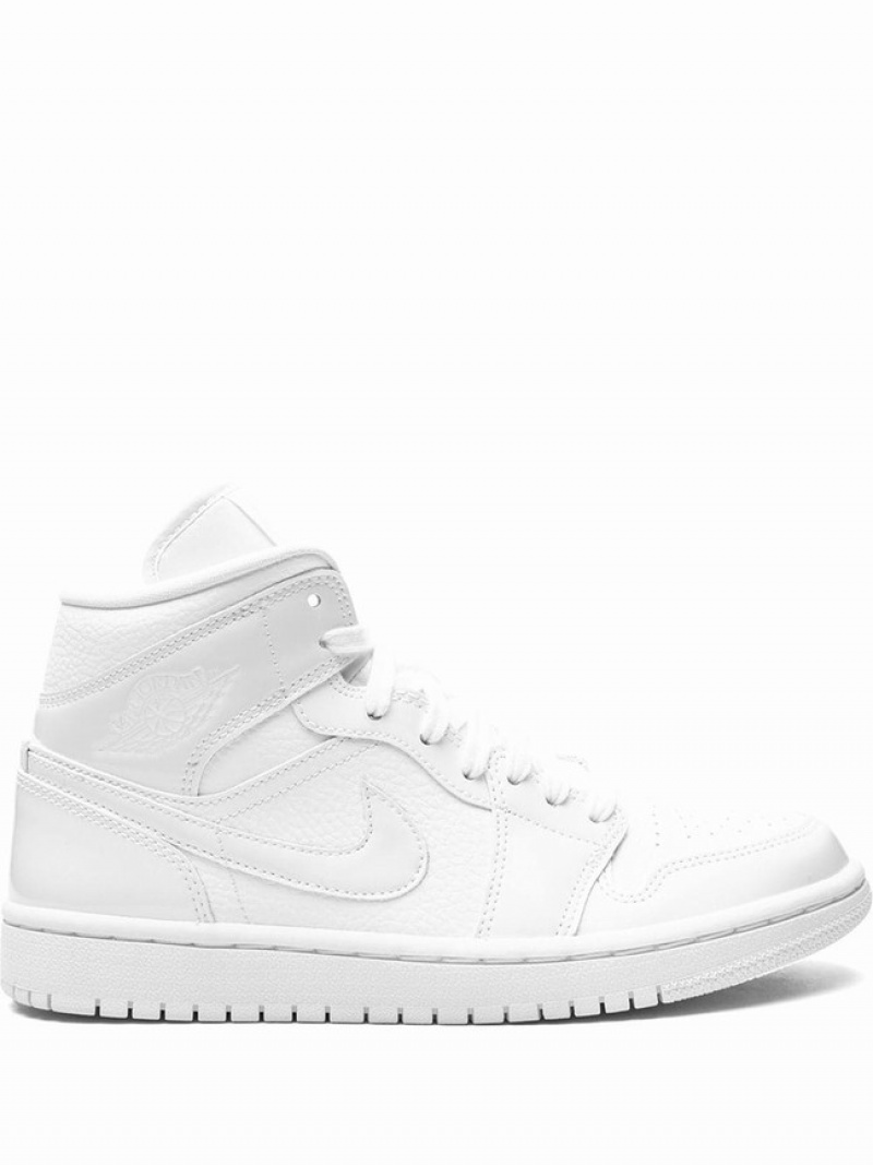 Nike Mid Women\'s Air Jordan 1 White | UNIPGVC-54