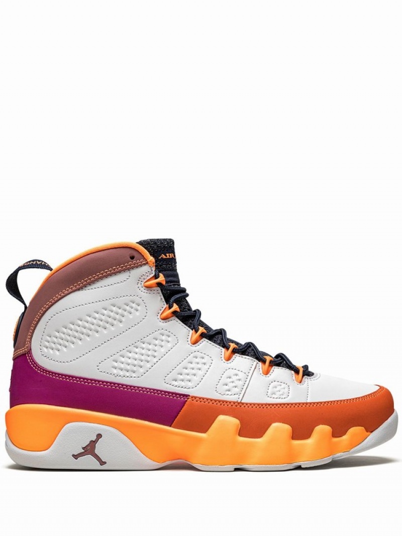 Nike Retro Change The World Women\'s Air Jordan 9 White / Purple / Orange | PINYFLD-30