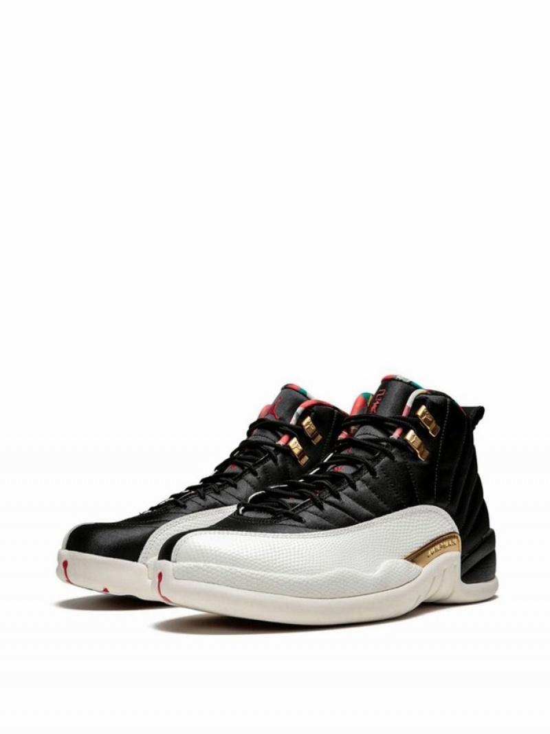 Nike Retro Chinese New Year 2019 Women's Air Jordan 12 White / Black | PBADSUW-02