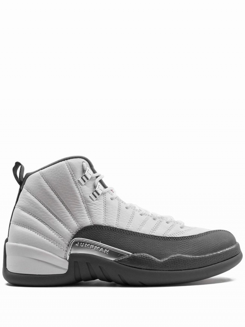 Nike Retro Dark Men\'s Air Jordan 12 White / Grey | EJYQTCV-64