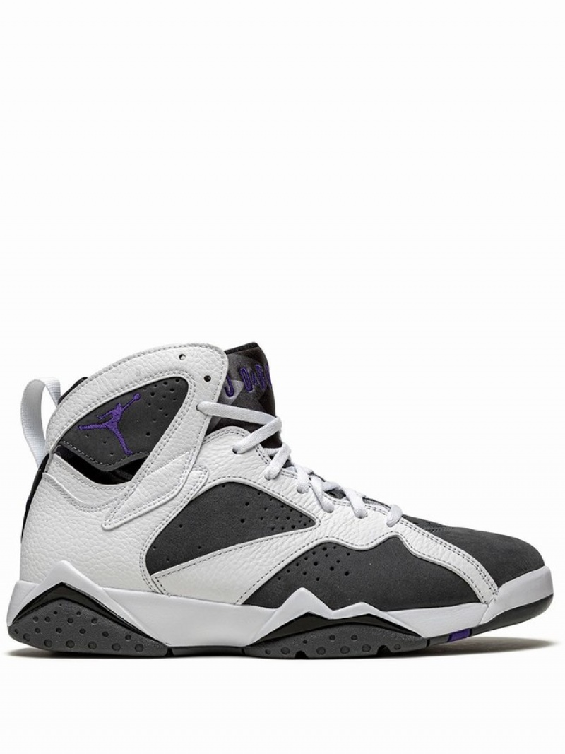 Nike Retro Flint Men\'s Air Jordan 7 White / Black | SNXDFQR-18