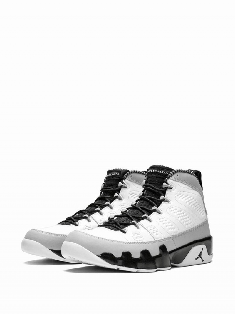 Nike Retro Genuine Leather Men's Air Jordan 9 White / Grey | ERJQDMS-10