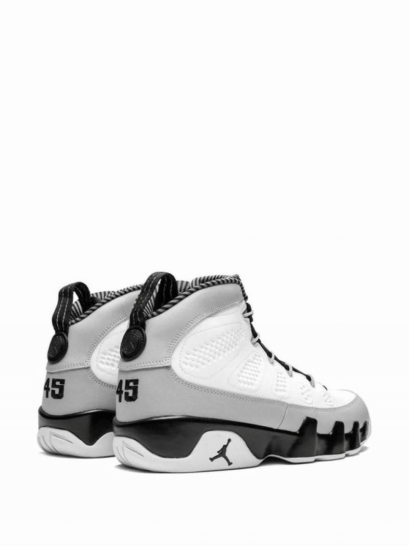 Nike Retro Genuine Leather Men's Air Jordan 9 White / Grey | ERJQDMS-10