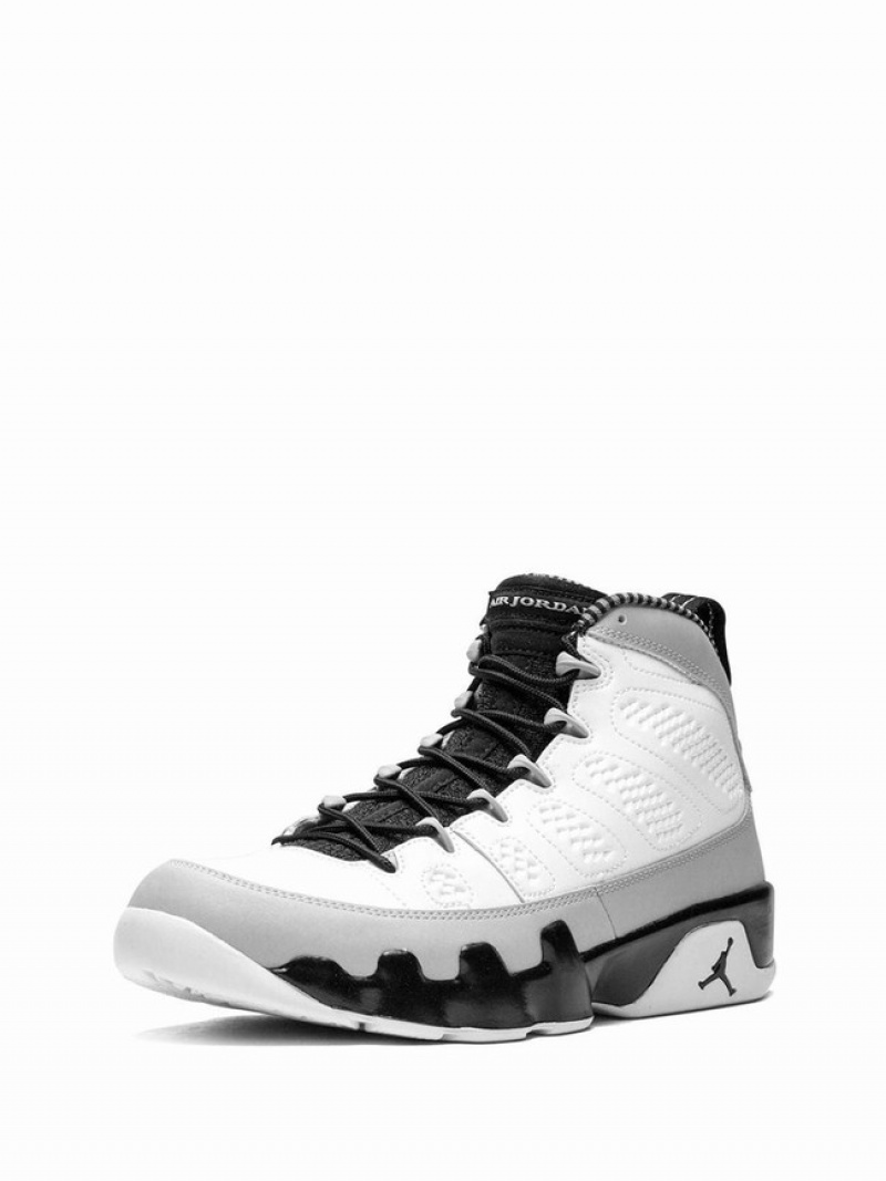 Nike Retro Genuine Leather Men's Air Jordan 9 White / Grey | ERJQDMS-10