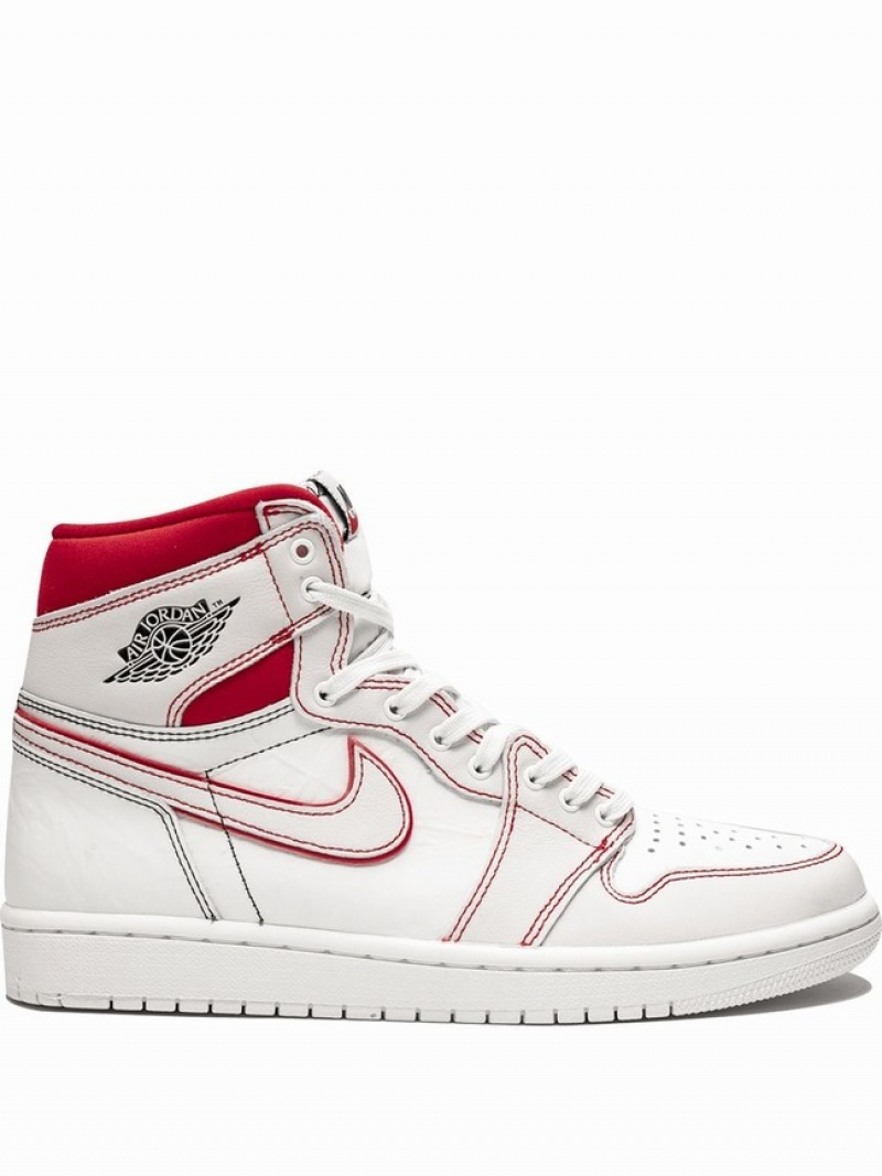 Nike Retro Hi OG Phantom Men\'s Air Jordan 1 White / Red | DOFCWKS-81