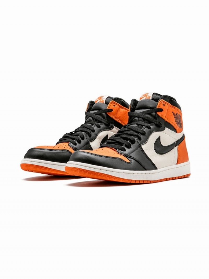 Nike Retro High OGHigh Top Women's Air Jordan 1 Black / Orange | CEWAUDP-28