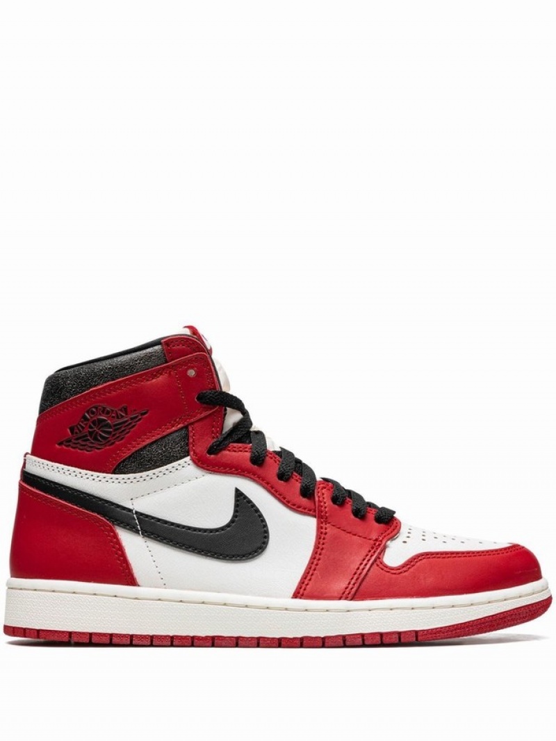 Nike Retro High OG Chicago Lost and Found Men\'s Air Jordan 1 White / Red | OBNWKUS-38