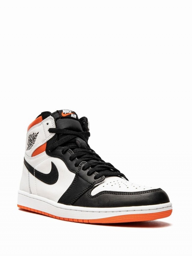 Nike Retro High OG Electro Women's Air Jordan 1 White / Orange / Black | TAWFXLZ-10