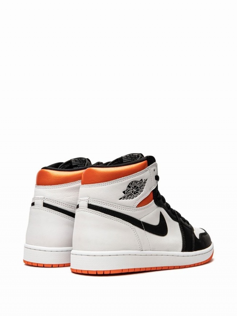 Nike Retro High OG Electro Women's Air Jordan 1 White / Orange / Black | TAWFXLZ-10