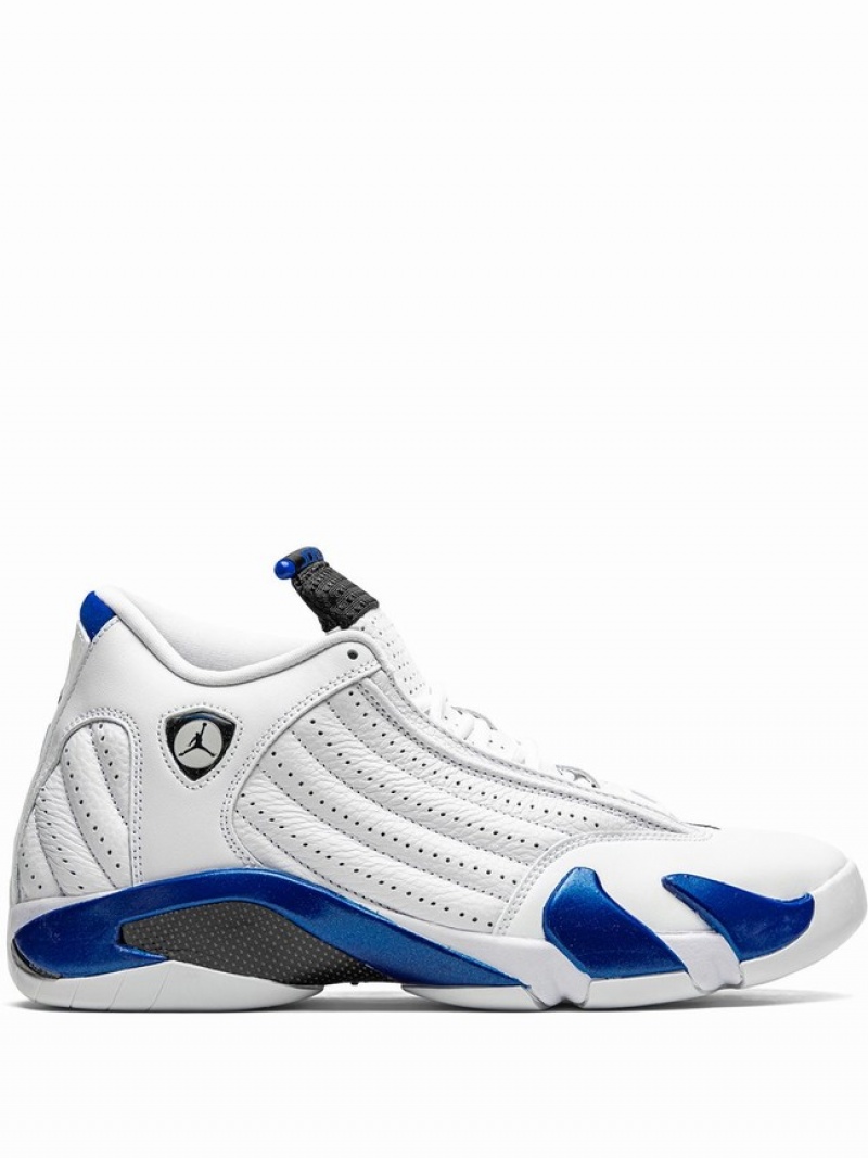 Nike Retro Hyper Royal Men\'s Air Jordan 14 White / Blue | ZRQOCSB-96