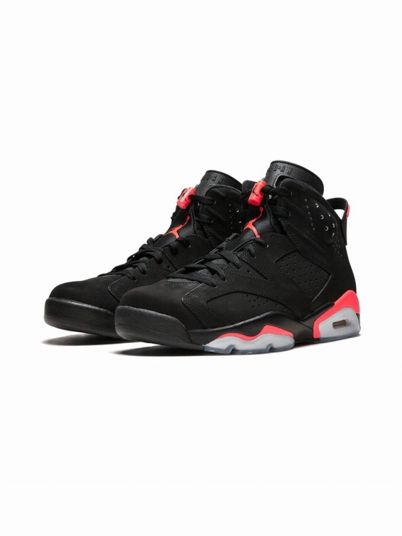 Nike Retro Infrared Women's Air Jordan 6 Black | EZCKPWF-30