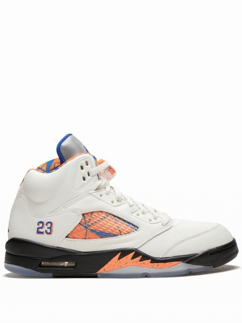 Nike Retro International Flight Men\'s Air Jordan 5 White | HTKWOFL-32