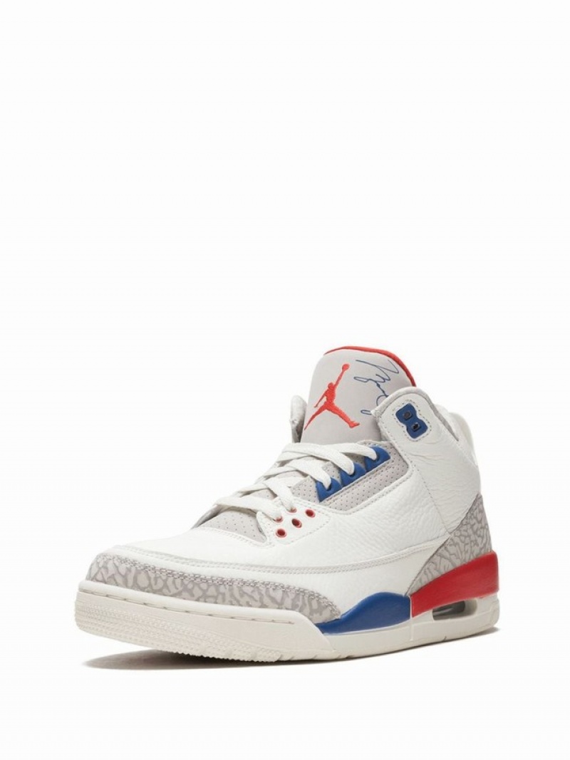 Nike Retro International Flight Women's Air Jordan 3 White / Red / Blue | VWJCTRE-79