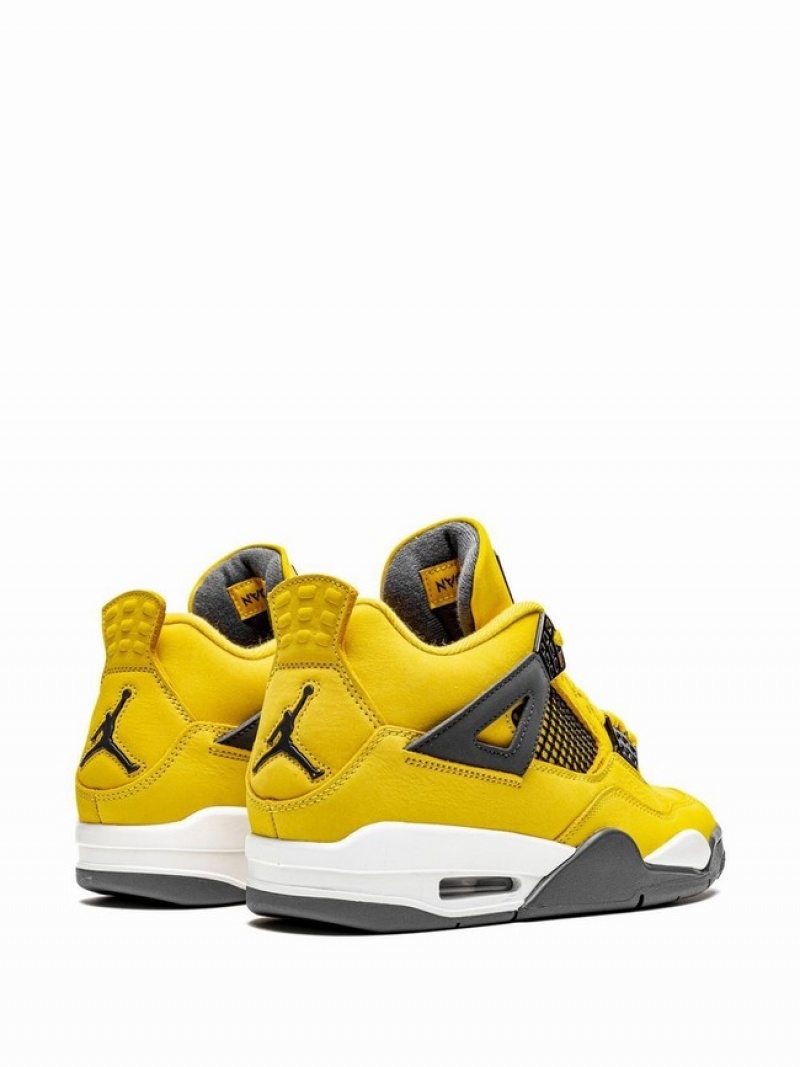 Nike Retro Lightning 2021 Men's Air Jordan 4 Yellow / Grey | FIDWLVY-23