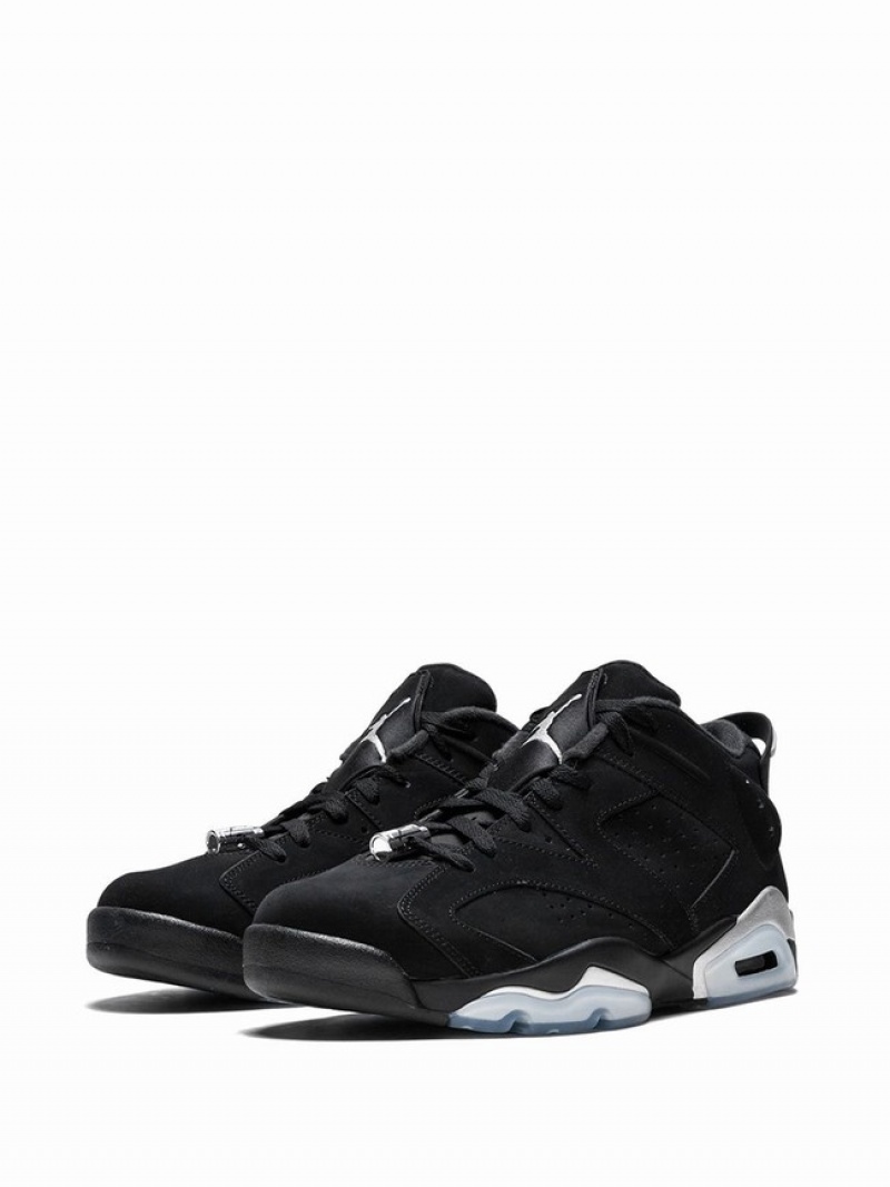 Nike Retro Low Metallic Silver Men's Air Jordan 6 Black | LSUZAQF-17