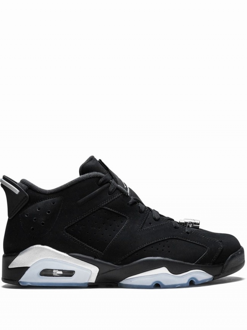 Nike Retro Low Metallic Silver Men\'s Air Jordan 6 Black | LSUZAQF-17