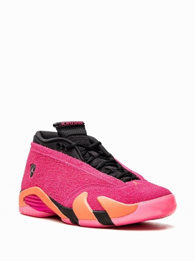 Nike Retro Low Shocking Women's Air Jordan 14 Pink | RKSDCUW-57