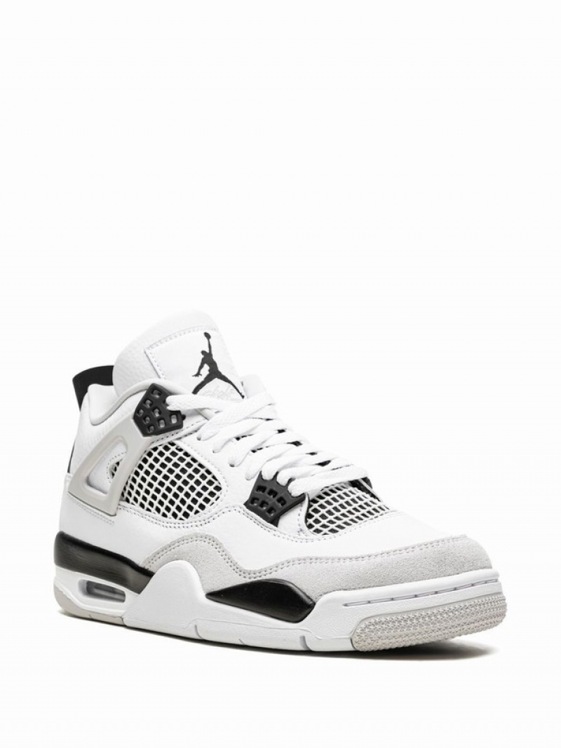 Nike Retro Military Black Women's Air Jordan 4 Black | OZWGACY-19