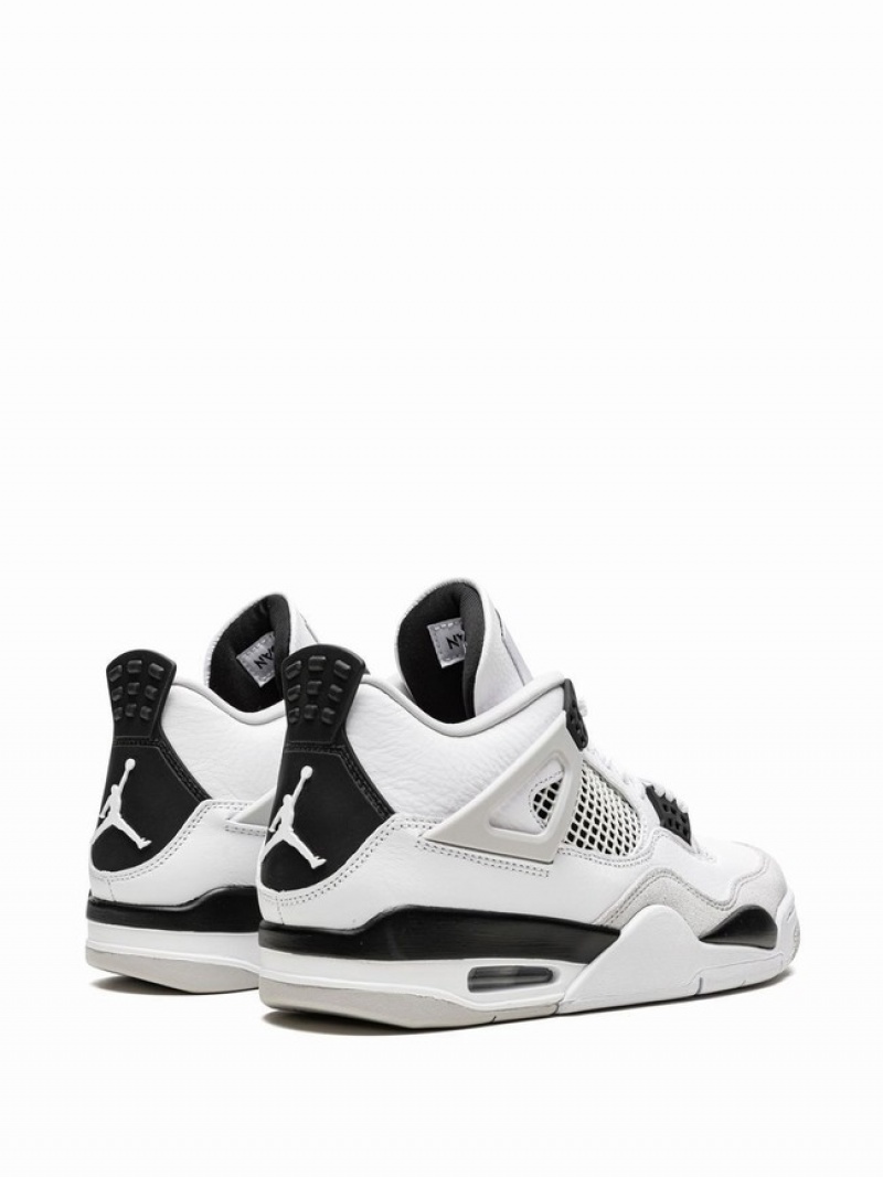 Nike Retro Military Black Women's Air Jordan 4 Black | OZWGACY-19