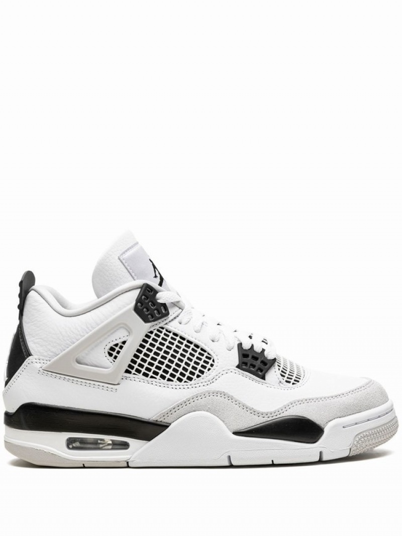 Nike Retro Military Black Women\'s Air Jordan 4 Black | OZWGACY-19