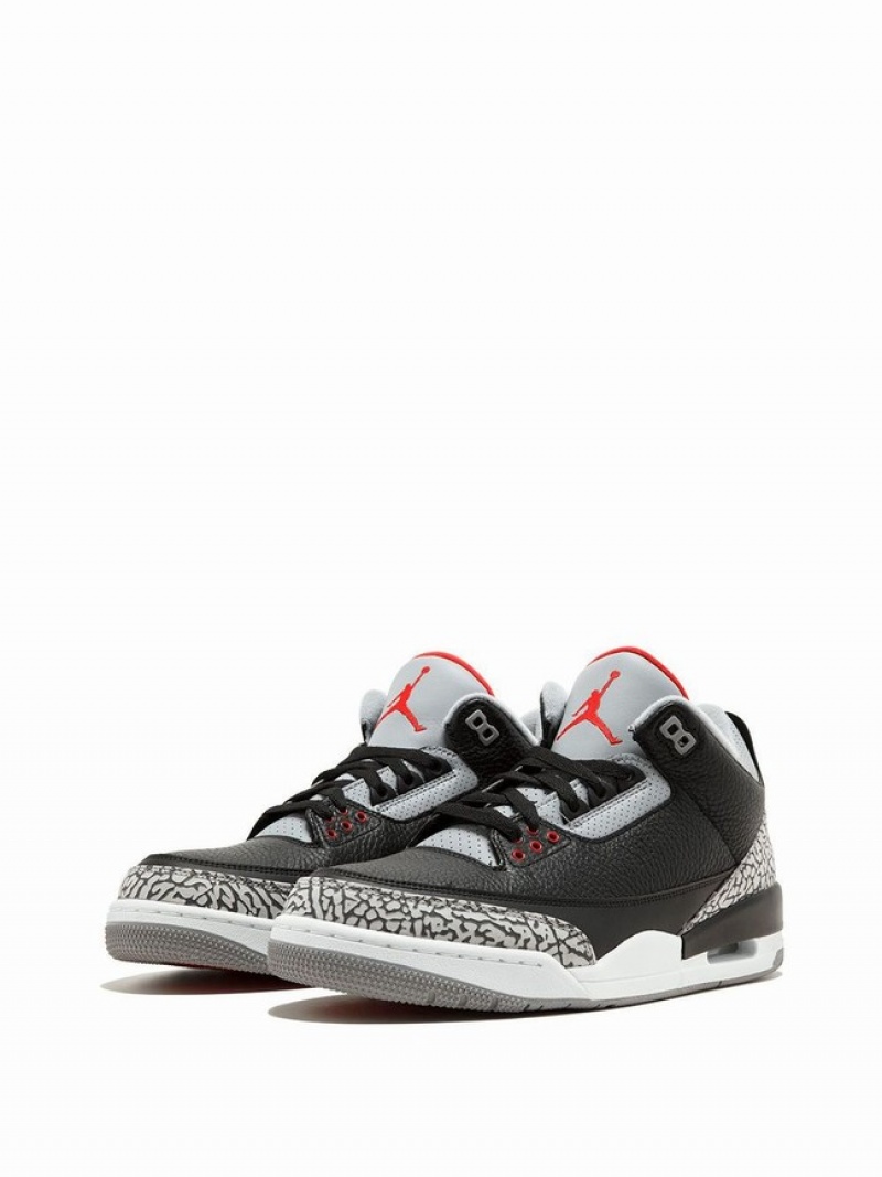 Nike Retro OG Black/Cement Women's Air Jordan 3 Black | GAUINVL-49