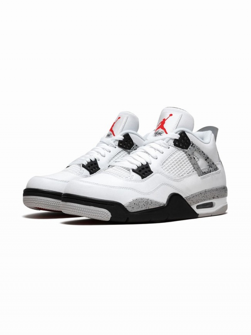 Nike Retro OG White Cement Women's Air Jordan 4 White | TMRNPQA-14