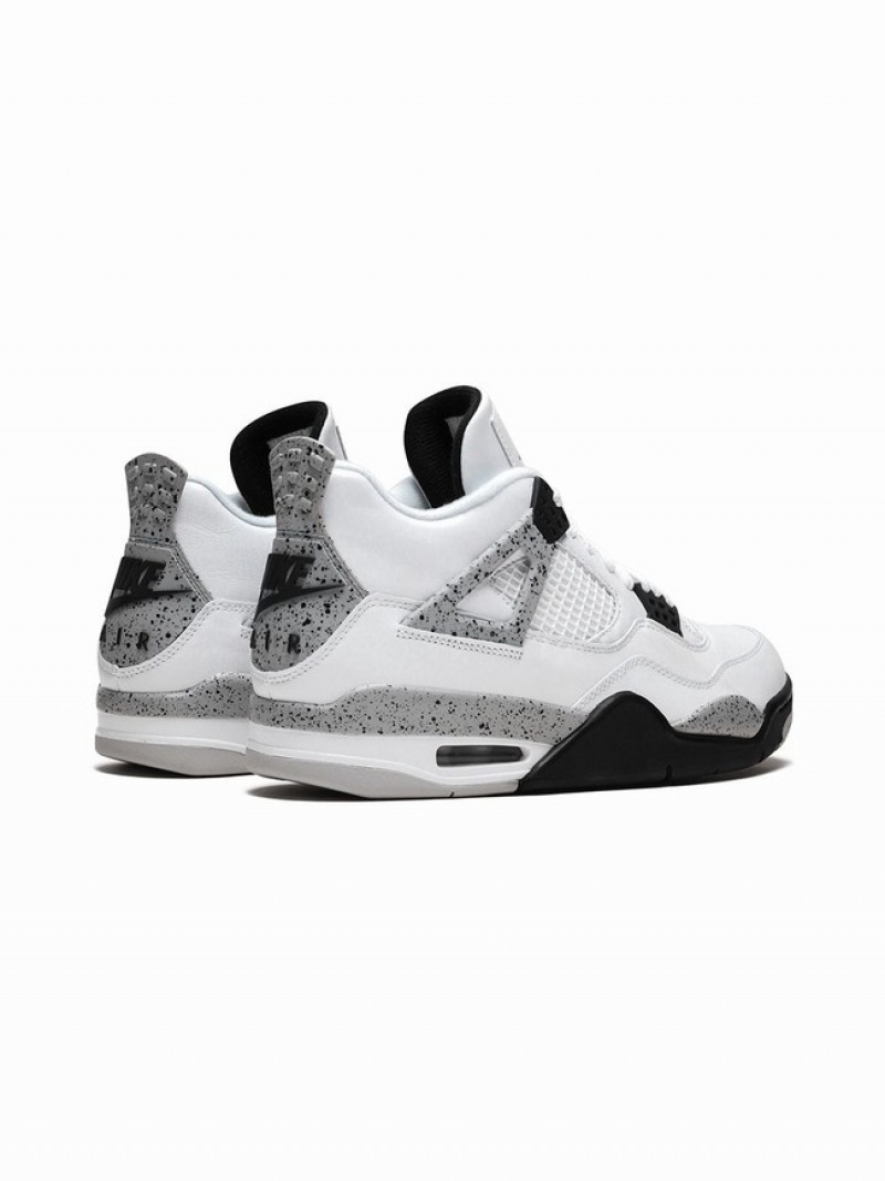 Nike Retro OG White Cement Women's Air Jordan 4 White | TMRNPQA-14