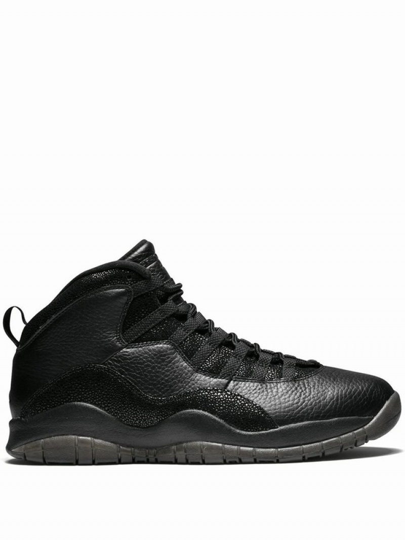 Nike Retro OVO Black/Metallic Gold Women\'s Air Jordan 10 Black / Gold | OFSYWAK-92