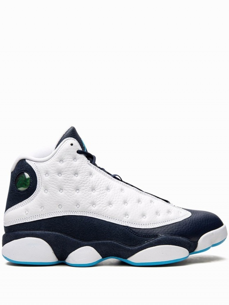 Nike Retro Obsidian Men\'s Air Jordan 13 White / Navy | QEXFMJI-78