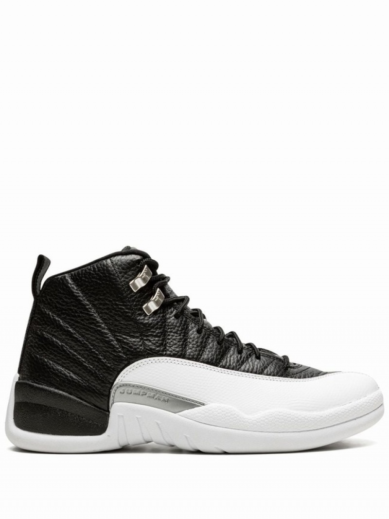 Nike Retro Playoffs 2022 Men\'s Air Jordan 12 Black / White | CBZHGQL-28