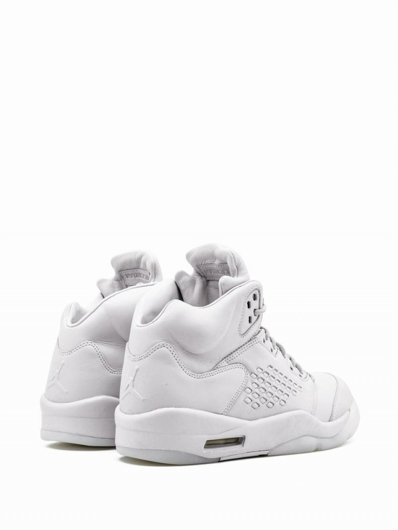 Nike Retro Prem Pure Platinum Men's Air Jordan 5 White | BOTKQDP-96