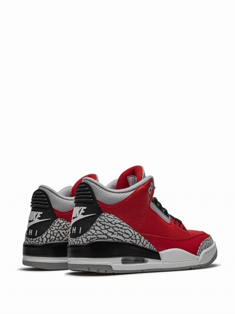 Nike Retro SE Unite - Chi Exclusive Men's Air Jordan 3 Red / Black | XVMTZPU-59